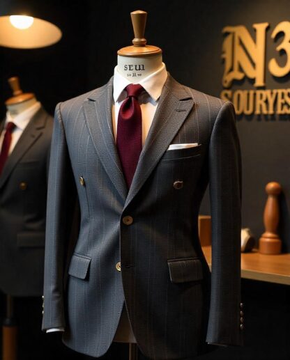 White Stripe Davy's Gray Suit