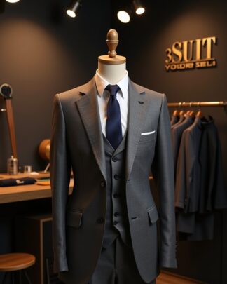 Wool Silk Slate Suit